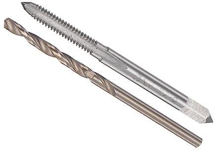 CoCud Tarauder et Perceuse Mèche Ensemble, 6-32 UNC 2B Taraud Filetage 2.6mm Perceuse Diamètre, Machine Vis Taraud & Torsion Outil Trousse - (pour Taraudage Réparation), 1-Ensemble