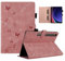 LSPCASA Cover Tablet Compatibile Con Samsung Tab S9 Con Slot Per Schede Cover Per Galaxy Tab S9 Modello Di Farfalla Custodia Per Samsung Galaxy Tab S9 Rosa
