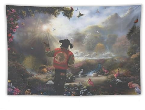 NOsawa Rapper-Sänger-Tapisserie für Schlafzimmer, Chief Keef, Heimdekoration, Musik-Wandalbum, Kunst, lustiges Poster, Bilddruck, Wohnzimmer, Schlafsaal, dekorativ (152,4 x 101,6 cm)