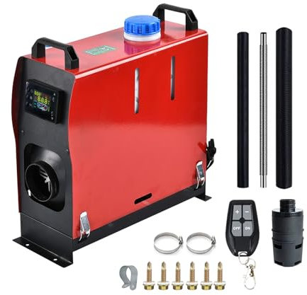 TRAGLO Diesel Air Heater All-in-One 12V-24V 2KW-5KW Portable Diesel Heater with Remote Control and LCD Screen,Parking Heater Fast Heating for Car, RV, Truck, Camper, Trailer, Motorhome singlehole