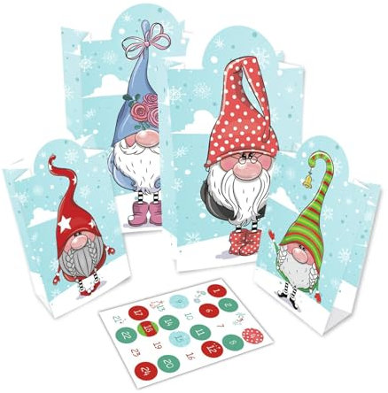 Adventskalender-Tüten zum Selbstbefüllen Wichtel