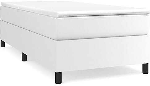 AUVYI Boxspringbett Polsterbett, Bett, Betten, Bettgestell, Schlafzimmer 100x200 cm Weiß Stauraumbett Boxspringbetten Kunstleder