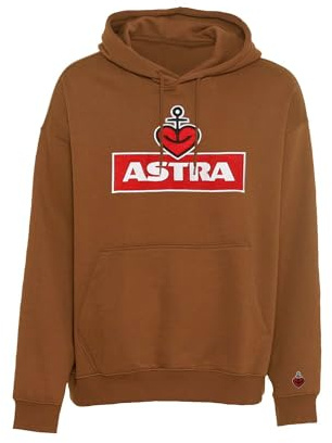 ASTRA Bier Kapuzenpullover, Hoodie, Kapuzensweater, braun, mit Bestickung auf Brust und Ärmel (1002900, DE/NL/SE/PL, Alphanumerisch, S, Regular, Regular)