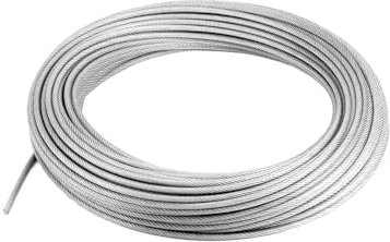 Drahtseil, 5 m, 304 Edelstahl, Durchmesser 1 mm, Edelstahlkabel für Trockengestell, Heben, Handlauf, Outdoor, Hof, Garten oder Handwerk