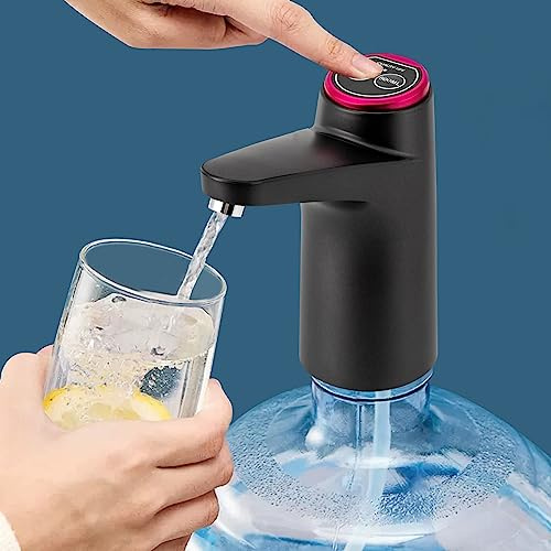 Pompa dell'acqua ricaricabile USB a due modalità, erogatore di acqua potabile per più tipi di secchi, nero
