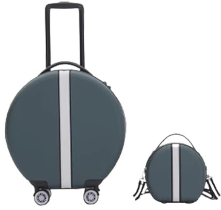 ASHSDI Koffer Reisekoffer Trolley 2-teiliger Runder Handgepäckkoffer, 18-Zoll-Koffer Mit Passwortschloss, Trolley-Koffer Boardcase Handgepäck (Color : E, Size : 2 Piece)