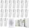 Metal Curtain Hooks, 16 Pack, Heavy Duty Iron Construction for Pinch Pleat Header Tape, Easy to Attach to Curtain Rails and Tracks