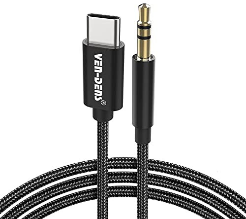 VEN-DENS For Motorola Razr 50/Razr 50 Ultra/Edge 50 Pro/Edge 50 Fusion/Edge 50 Ultra USB C to 3.5mm Audio Adapter Hi-Fi Stereo Type C to Aux Headphone Male Cord Car Auxiliary Cable, Aux Cable For Car