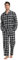 North Bund Pyjama long pour homme - En coton - À manches longues - Pantalon de pyjama à carreaux - Pour homme - Hiver - M-XXL, noir/blanc, L