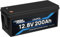 EconomiPower batterie lithium 12v 200ah lifepo4, 200A BMS intégré, 8000+ Cycle profond lifepo4, 2560Wh Energie pour moteur de pêche à la traîne, camping-car, marine, solaire et hors-réseau