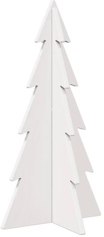 vidaXL Árbol Navidad de Adorno Madera Maciza Pino Blanco 59,5 cm, decoración del árbol de Navidad de Madera, árbol Decorativo de Madera, decoración del árbol de Madera