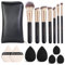 MAANGE Make up Pinsel Set, 15-teilig, Make-up-Schwamm-Set für Foundation, Rouge, Bronzer, Lidschatten und Konturen, Komplettes Schminkpinsel Set Mit Schminktasche für Anfänger