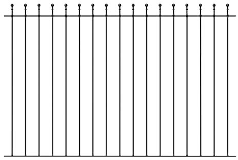 Manor Ball Top Metal Garden Fence Panel 1830mm (6ft) Gap x 1220mm High Galvanised Wrought Iron Fencing Railing MAZP02