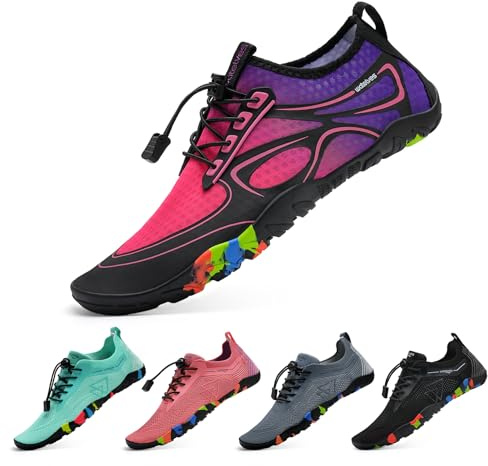 WateLves Chaussures De Bain Et d'eau pour Femmes Et Hommes,Sèches Vite,Faciles À Enfiler.pour Plongée,Surf,Sports Nautiques,Randonnée,Yoga,Quotidien.Tailles 37 EU