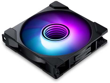 PHANTEKS M25 Gen2 PC Lüfter 120mm RGB - Reverse Blade Gaming PC Lüfter Schwarz | PWM-Lüfter - bis zu 2.000 U/min - Modulares System - Hoher Luftstrom - geringe Vibration - Leise