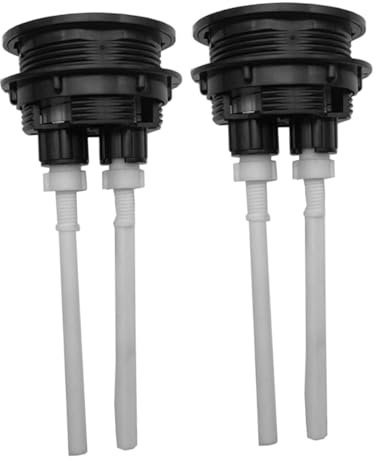 Uonlytech 2st Toilettentankschalter Knopf Kette Tankdeckel Scharnier Zisterne Schwimmerventil Entsperrer Toilettenwassertank Doppelspülung Toilettensitz Rund Toilettenpapier System Pumpe Abs
