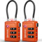 Candado para maleta de viaje TSA homologado con indicador de apertura, candado de combinación para maletas, mochilas, equipaje de mano y taquillas, color naranja (2 uds.)
