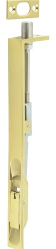 Premium Stainless Steel Flush Bolts with Brass Finish - 203mm x 20mm Square Forend