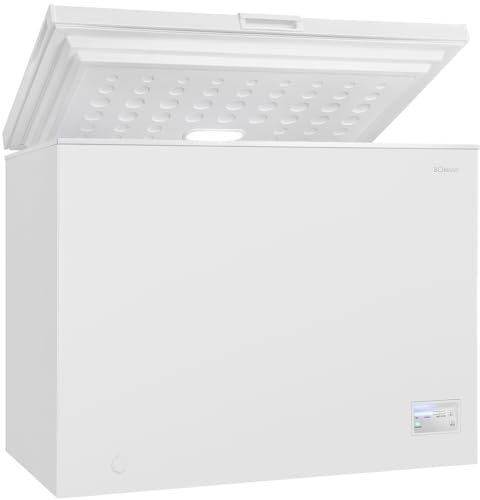 Bomann Congélateur Coffre 198L Blanc GT7356-4 Étoiles, Éclairage LED, Contrôle Électronique, Super Congélation, Capacité de Congélation 12 kg/24h, Dimensions 84,5 x 102,6 x 61,6 cm