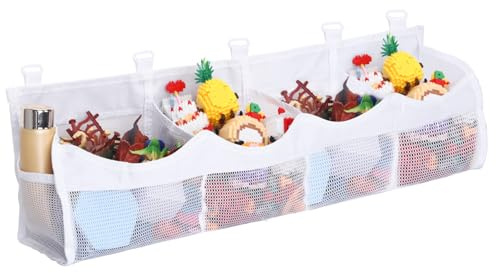 Badewannenspielzeug Aufbewahrung, Spielzeug Aufbewahrung, BadespielzeugAufbewahrung, BadewannenAufbewahrung Spielzeug, Netz Badewannenspielzeug Hängeorganizer Tasche mit 5 Selbstklebenden Haken