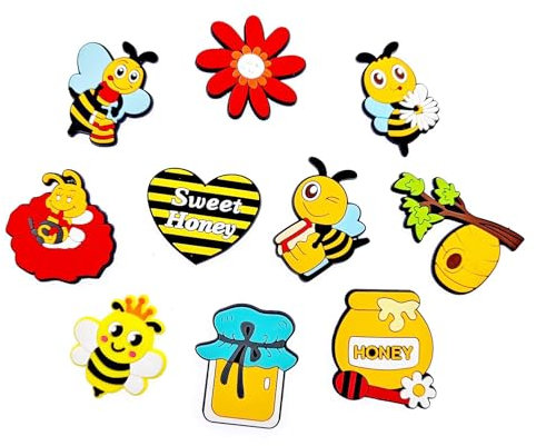 JZK Kühlschrankmagnete mit Honigbienen-Motiv, für Whiteboard, Einweihungsgeschenk, Dankeschön-Geschenk für Mutter, Lehrer, Krankenschwester, Hochzeitsgeschenk, Baby 1. Geburtstag, Partytütenfüller, 10