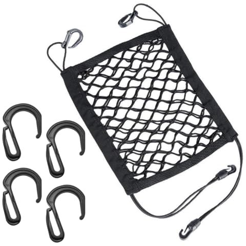 WUSJCOF Filet Moto Bagage, Filet Élastique avec Crochets pour Casque, Vêtements et Accessoires