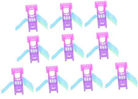 SUPVOX 10pcs Miniature Playground Slide Dollhouse Accessories for Playtime Engaging Simulation Doll Play for Creative Imagination and Motor Skills Development