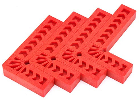 Klanata 4er-Set Kunststoff L-Typ Winkelmesser, 90 Grad Positionierwinkel für Holzbearbeitung und Fliesen, 3 Zoll Hilfslokator mit 45 und 22,5 Grad Skalen, erweitertes und verdicktes Design