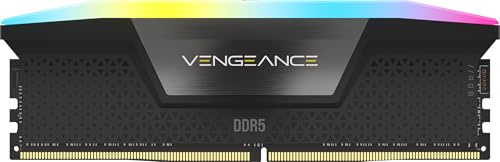 CORSAIR Vengeance RGB DDR5 8GB (1 x 8GB) Bis zu 5200MHz Intel RAM | Arbeitsspeicher für Gaming-PCs, Kompatibel mit Intel XMP 3.0, CL40, Schwarz, CMH8GX5M1B5200C40