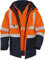 Vizwell Parka 5 in 1, Warnschutz, Leuchtorange/Marine (3XL)
