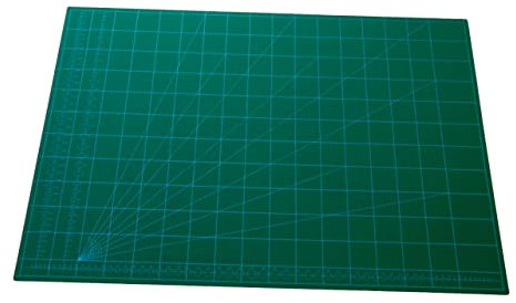 vhbw Schneidematte, Schneidunterlage, A1, grün, mit Rasterung zum Nähen, Basteln, Patchworken