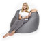 Lumaland Flexi Comfort Sitzsack Medium | Flexibler Premium Bean Bag | 142 x 84 cm Sitzkissen | Ideal zum Liegen oder Sitzen | Sessel & Sofa für Kinder und Erwachsene [Dunkelgrau]
