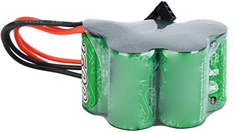 Woyisisi RC Receiver Battery, 6V 1600mAh NiMH RX Battery Trapezoidal RC Model Receiver Charger Power Pack(Green)