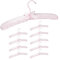 Relaxdays Grucce Appendiabiti in Raso in Set da 10, Imbottite, Gancio Girevole a 360°, Fiocco Decorativo, 38 cm, Rosa