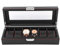 Men's Watch Box, 6 Slots Watch Case Display Organizer Watch Display Box Jewelry Storage Case Organiser with Pillows and Button Clasp for Men 13 * 4.7 * 3.3in