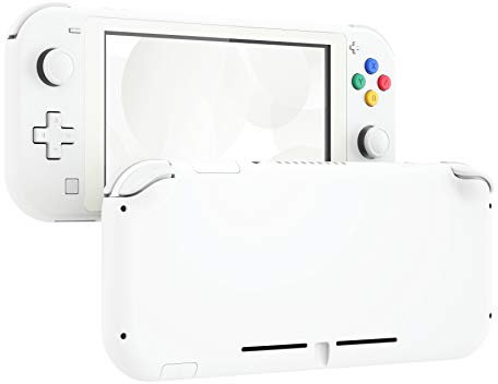 eXtremeRate Carcasa Compatible con Nintendo Switch Lite, Cubierta Completa de NSL Mando Portátil, Incluye Funda & Botones & Protector de Pantalla - Blanco