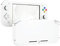 eXtremeRate Cover Scocca Custodia Pulsanti Tasti ABXY Colorati DIY Ricambio per Nintendo Switch Lite con Protezione Schermo Vetro Temperato(Senza Console)-Bianco