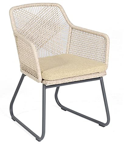 Sonnenpartner Garten-Sessel Couture Aluminium mit Polyrattan White-Shell Gartenstuhl