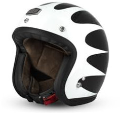 Casco Jet Cafe Racer S250 Nero/Bianco Lucido - Taglia S