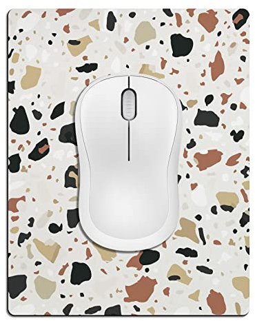 Cyanbone Kleines Mauspad, niedlich, Mini-Mauspads für kabellose Maus und Laptop, Reise-Mauspad mit Designs – Kawaii Terrazzo, tragbares Mauspad mit wasserdichtem Tuch – 14 x 17,8 cm