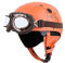 LHBM Rétro Casque Moto Bols,Casques Demi-Jet Homologué Dot/ECE avec Visière UV Lunettes Casque de Moto Cuir Style de Vintage Demi Casque pour Scooter Bike Chopper Moped Casque F,M=57-58cm