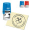 Stempel Adressstempel personalisiert - Radieschen - rund ∅ 40mm Automatikstempel als Firmenstempel Namensstempel Bürostempel