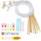 Aeelike 12 Stück Tunesische Häkelnadel Set, 120 cm Tunesisch Häkelnadeln Set mit Perlenenden und Kunststoffkabel, 3-10 mm Tunesisch Häkelnadeln mit Zubehör für Groß Häkelprojekte, Strickprojekte