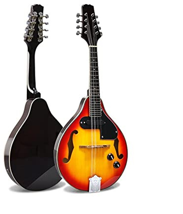 ZENGXUE 8 String Electric Mandolin Sunset Light Musical Instrument Spruce Basswood Technical Wood Mandolin Musical Instrument