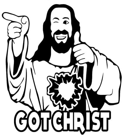 myrockshirt Jesus Aufkleber got Christ Christian 15 cm Aufkleber Sticker Autosticker Autoaufkleber freie Farbwahl