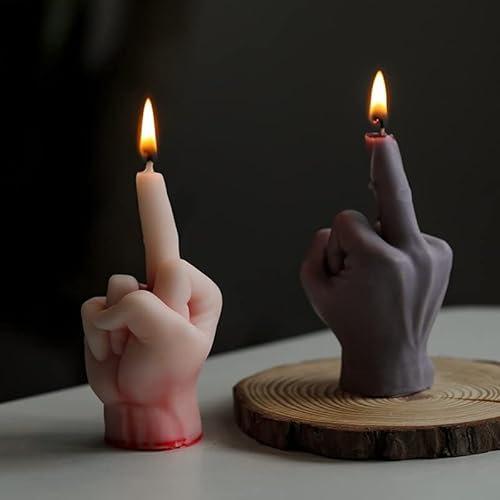 3D Geste Kerze Form, Hand geformt Silikonformen, Mittelfinger geformt Silikonkerze Formen für Kerze machen, Geste Kerze machen Formen handgemachte Seife machen Form Home Decor