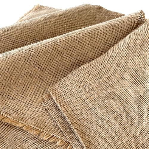 IPEA Tela de Yute Dimensiones 140 x 120 cm - Producto Made in Italy - Tejido de Fibras Naturales - Tejido para Tapicería, Decoraciones, Complementos, Fiestas - Arpillera Yute - Color Natural