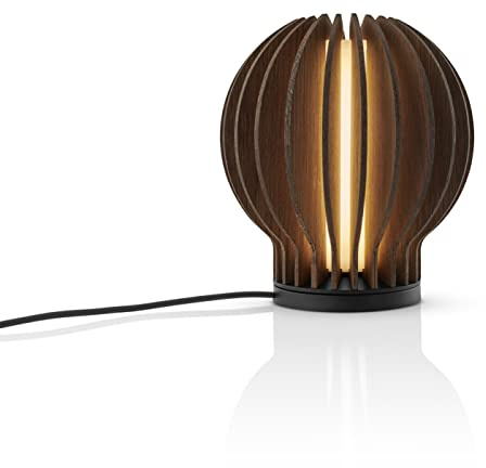 EVA SOLO | Radiant rund kabellose LED-leuchte Smoked Oak |Dekorative LED-Tischleuchte aus Eichenholz | Smoked Oak