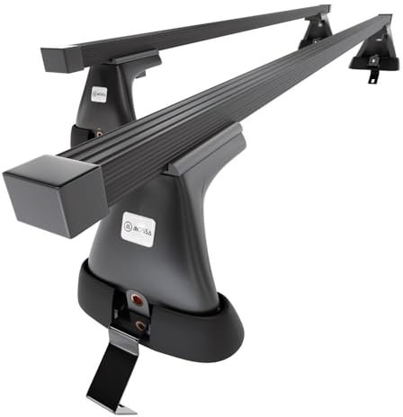 Mossa Barres de Toit en Acier adapté pour Opel Astra K MK V Sports Tourer (2016-2022) - Porte-Bagages de Voiture - Rails intégrés