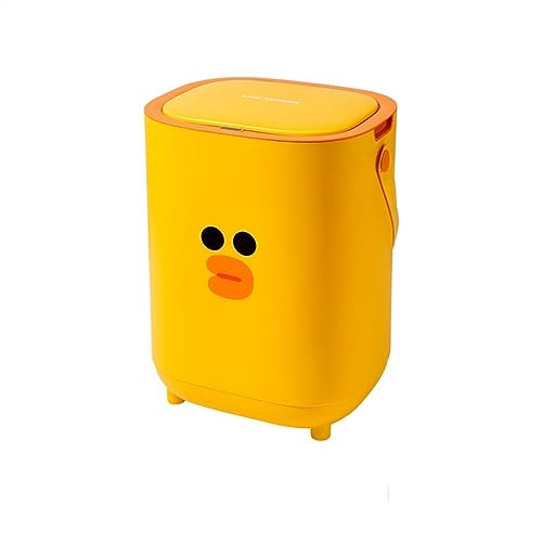 YLWX Poubelle Intelligente Électrique avec Couvercle Type De Capteur Ménage Chambre Salon Chambres Salle De Bain Poubelle Automatique (Color : Jaune, Size : 16L)